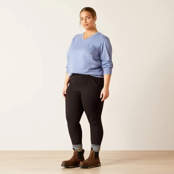 Women TShirts and Tops Ariat Rebar Cotton Strong Diamond Colony Blue Heather