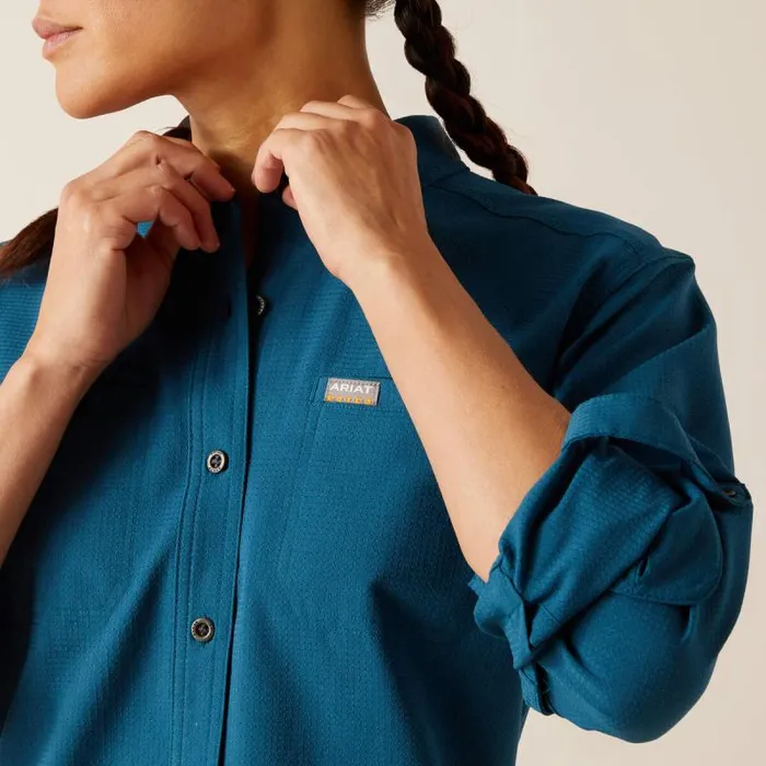 Women TShirts and Tops Ariat Rebar Made Tough 360 AirFlow DuraStretch Work Shirt Legion Blue Women TShirts and Tops Ariat Rebar Made Tough 360 AirFlow DuraStretch Work Shirt Legion Blue