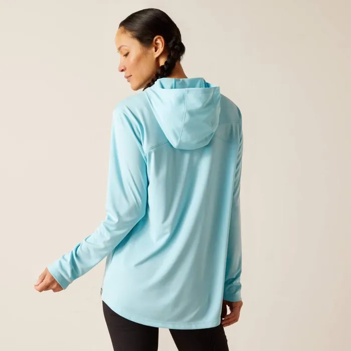 Women TShirts and Tops Ariat Rebar Sunblocker Hooded TShirt Arctic Blue Women TShirts and Tops Ariat Rebar Sunblocker Hooded TShirt Arctic Blue