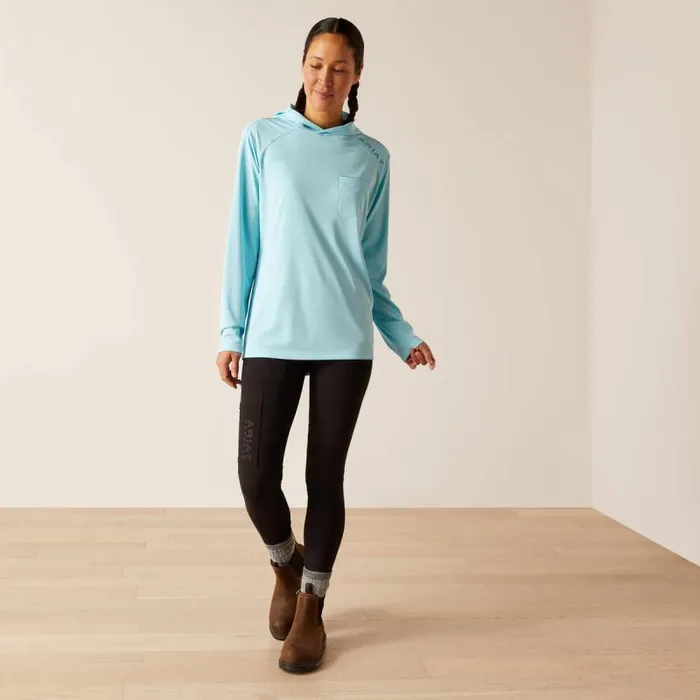Women TShirts and Tops Ariat Rebar Sunblocker Hooded TShirt Arctic Blue Women TShirts and Tops Ariat Rebar Sunblocker Hooded TShirt Arctic Blue