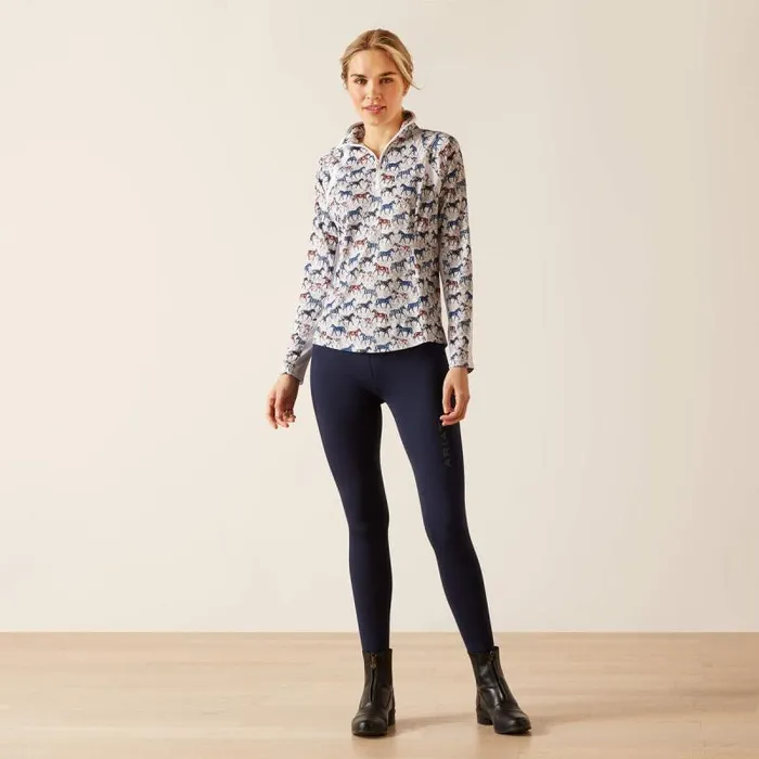 Women TShirts and Tops Ariat Sunstopper 30 14 Zip Baselayer Painted Ponies