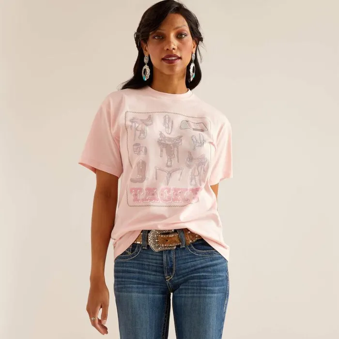 Women TShirts and Tops Ariat Tacky TShirt Blushing Rose