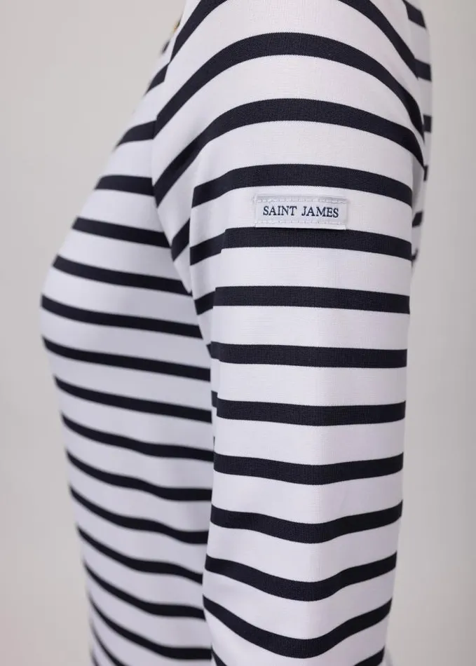 Women The AntiUV Stripes Collection Saint James PHARE White Navy