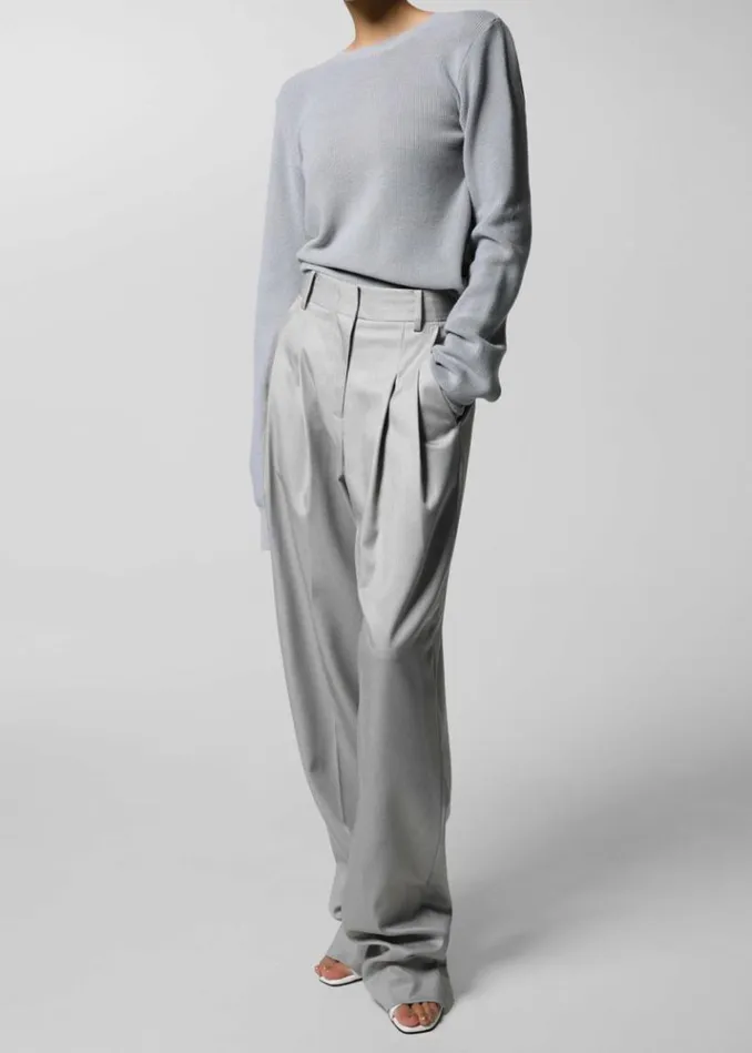 Women The Frankie Shop Cooper Pintuck Trousers 8211 Grey Grey