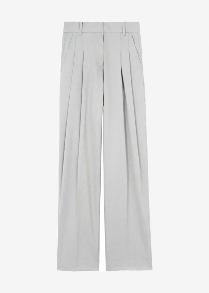 Women The Frankie Shop Cooper Pintuck Trousers 8211 Grey Grey