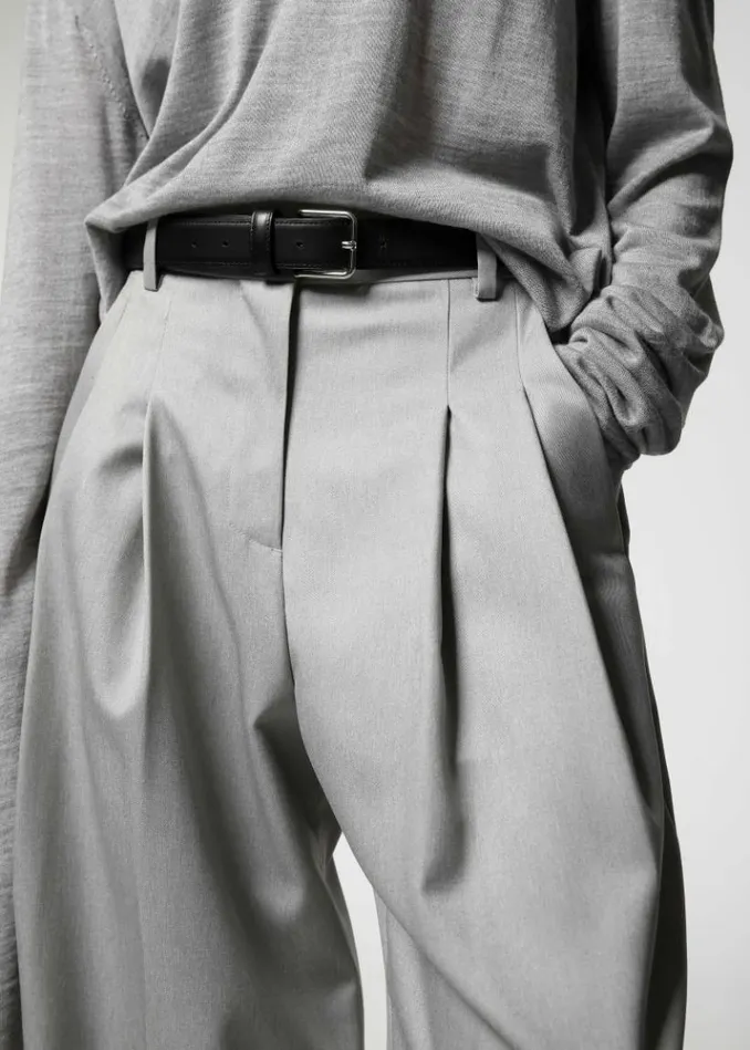 Women The Frankie Shop Cooper Pintuck Trousers 8211 Grey Grey