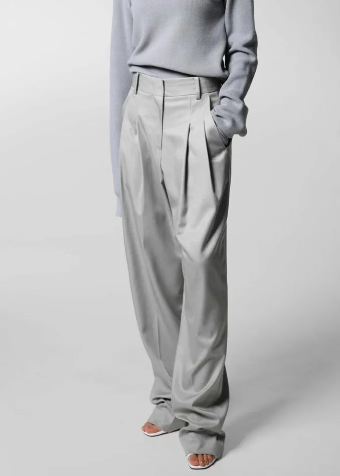 Women The Frankie Shop Cooper Pintuck Trousers 8211 Grey Grey
