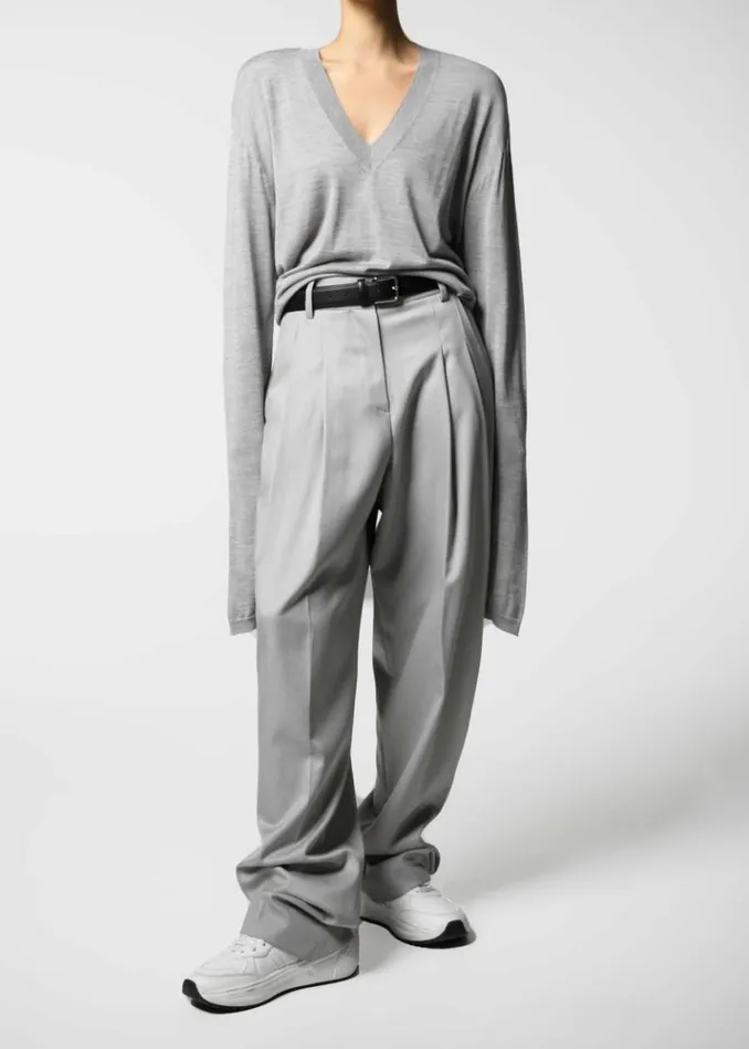 Women The Frankie Shop Cooper Pintuck Trousers 8211 Grey Grey