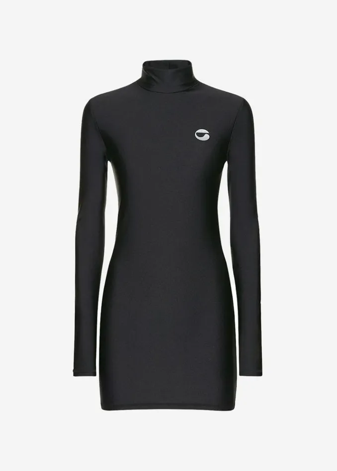 Women The Frankie Shop Coperni High Neck Fitted Mini Dress 8211 Black Black