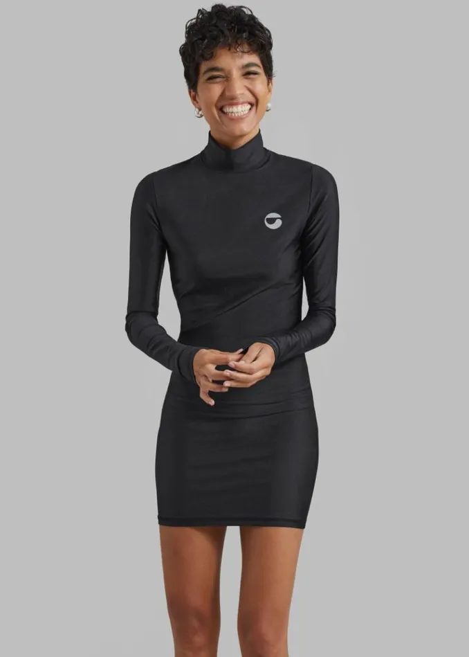 Women The Frankie Shop Coperni High Neck Fitted Mini Dress 8211 Black Black