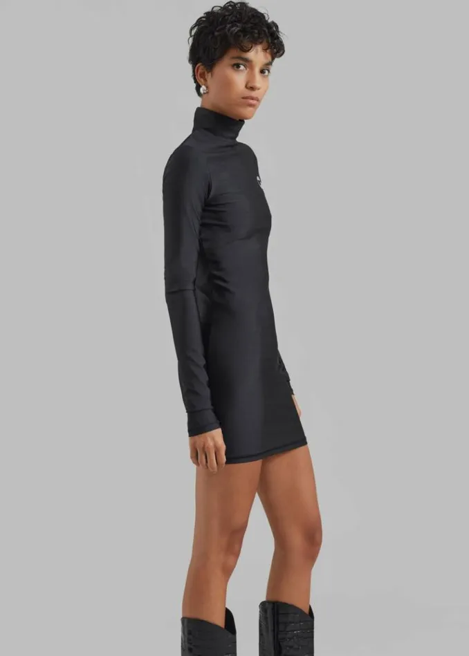 Women The Frankie Shop Coperni High Neck Fitted Mini Dress 8211 Black Black