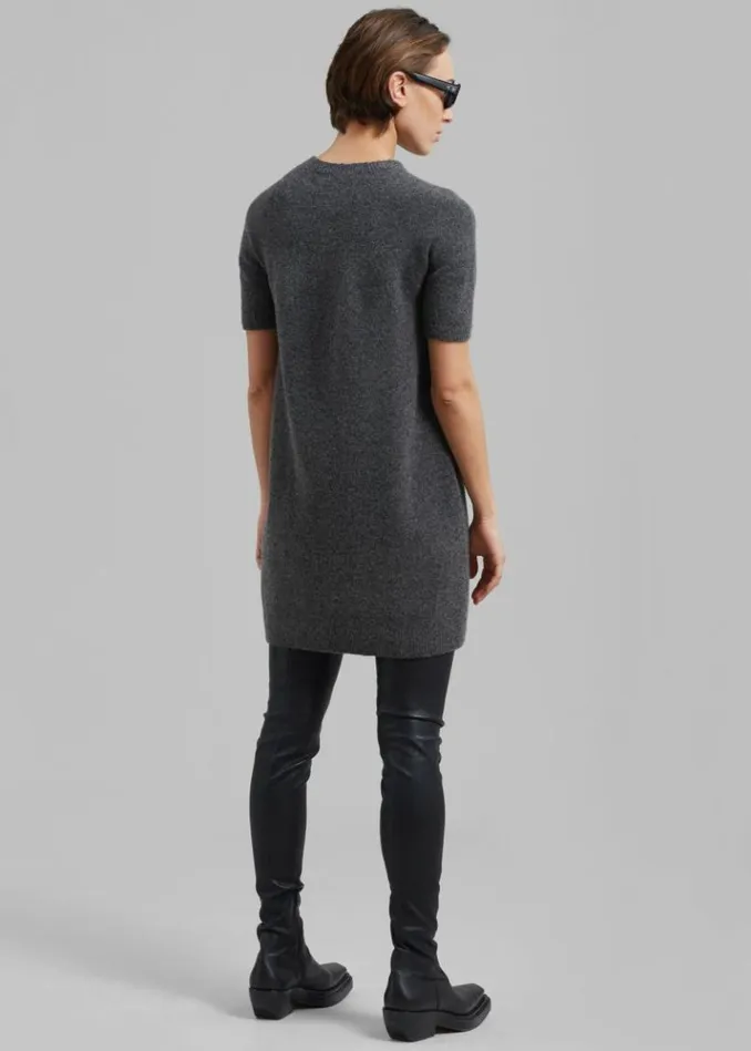 Women The Frankie Shop Faye Wool Mini Dress 8211 Charcoal Charcoal