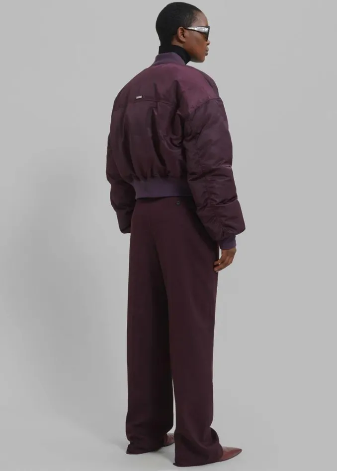 Women The Frankie Shop Houghton Cropped Bomber 8211 Prune Prune
