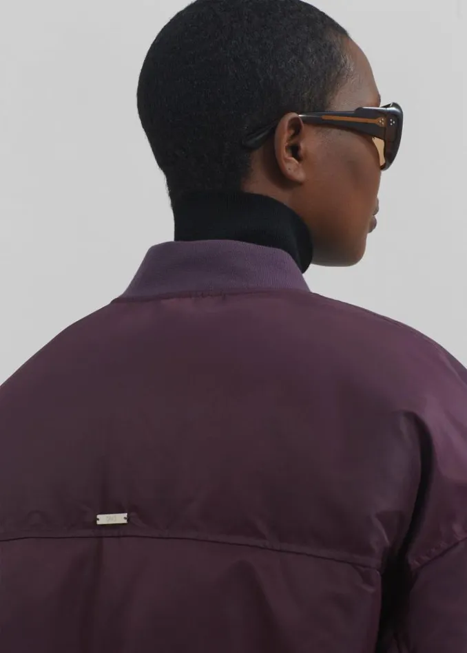 Women The Frankie Shop Houghton Cropped Bomber 8211 Prune Prune