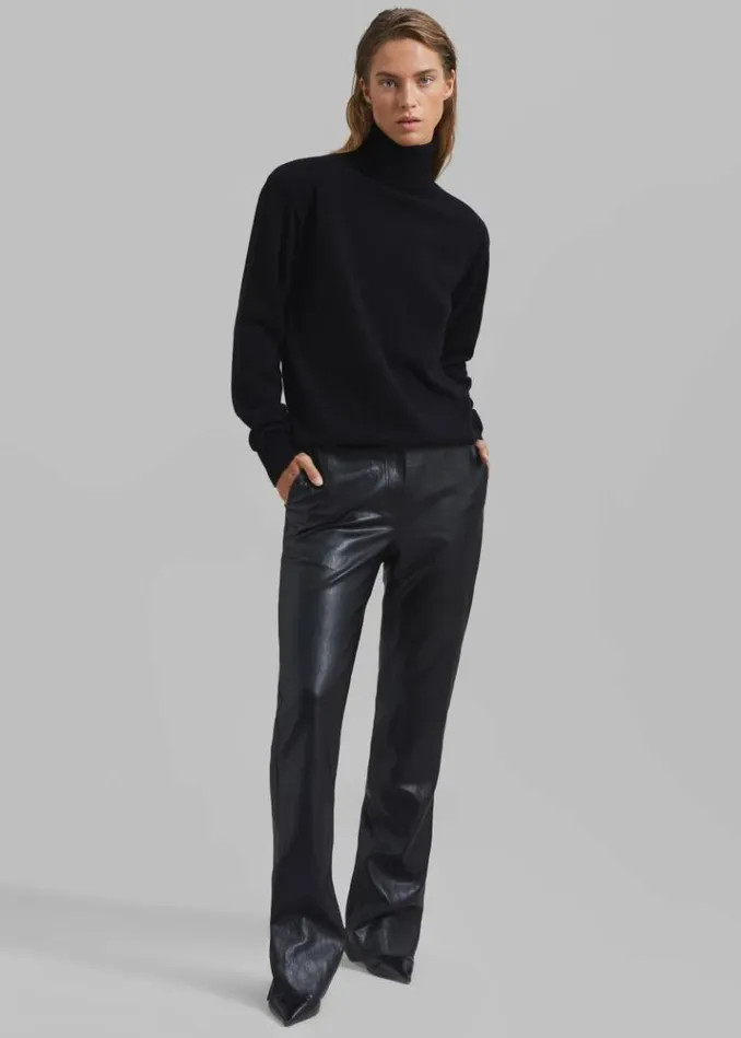 Women The Frankie Shop Ines Thin Padded Turtleneck 8211 Black Black