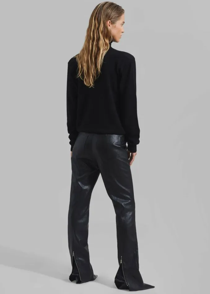 Women The Frankie Shop Ines Thin Padded Turtleneck 8211 Black Black