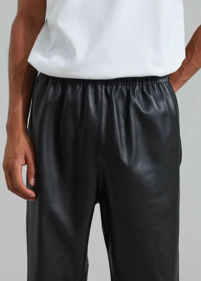 Women The Frankie Shop Kevin Leather Trousers 8211 Black Black