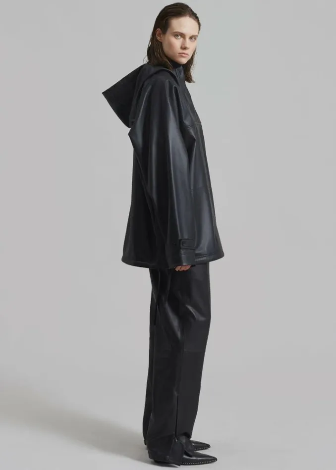 Women The Frankie Shop Kevin Leather Trousers 8211 Black Black