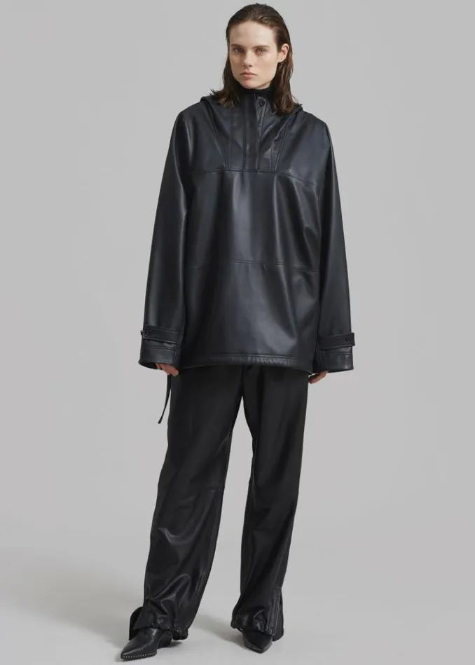 Women The Frankie Shop Kevin Leather Trousers 8211 Black Black