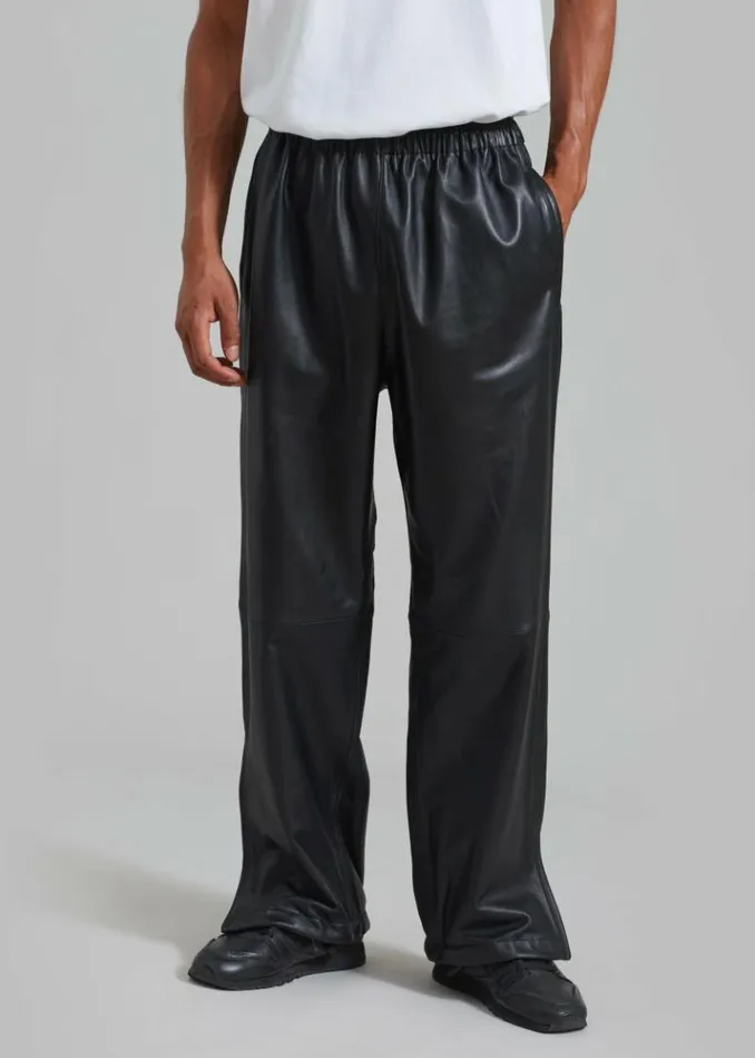 Women The Frankie Shop Kevin Leather Trousers 8211 Black Black