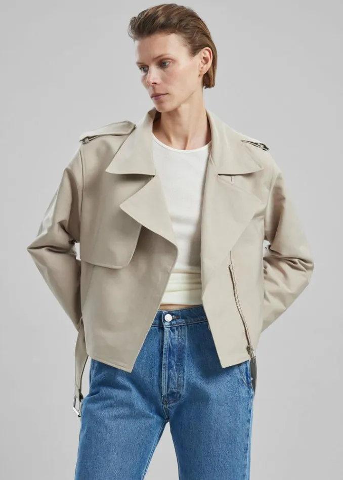 Women The Frankie Shop Max Short Trench 8211 Beige Beige