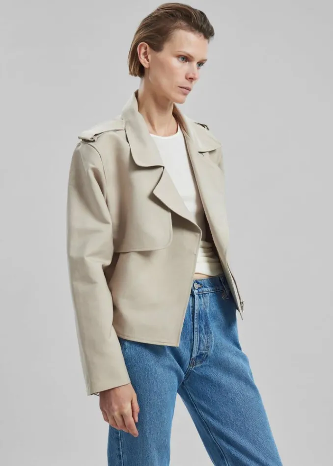 Women The Frankie Shop Max Short Trench 8211 Beige Beige