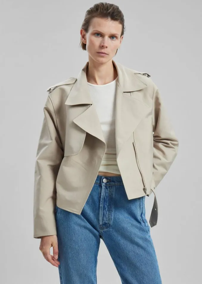 Women The Frankie Shop Max Short Trench 8211 Beige Beige
