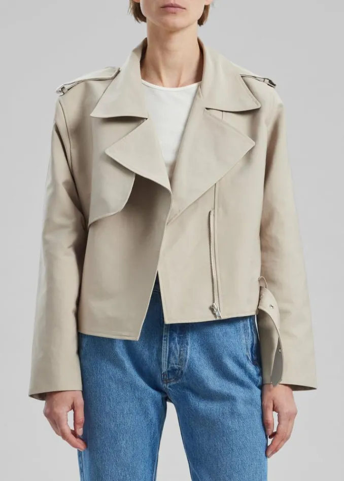 Women The Frankie Shop Max Short Trench 8211 Beige Beige