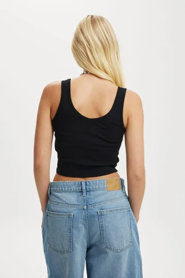 Women Tops Cotton On Bondi Tank Black