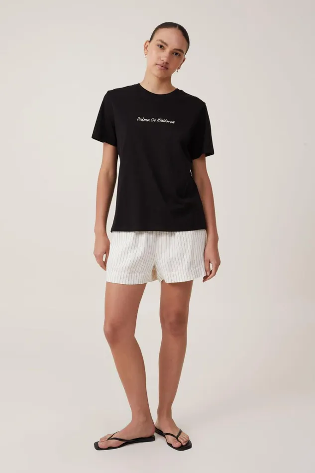 Women Tops Cotton On Regular Fit Graphic Tee Palma De Mallorca Black Women Tops Cotton On Regular Fit Graphic Tee Palma De Mallorca Black