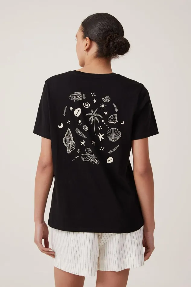 Women Tops Cotton On Regular Fit Graphic Tee Palma De Mallorca Black Women Tops Cotton On Regular Fit Graphic Tee Palma De Mallorca Black