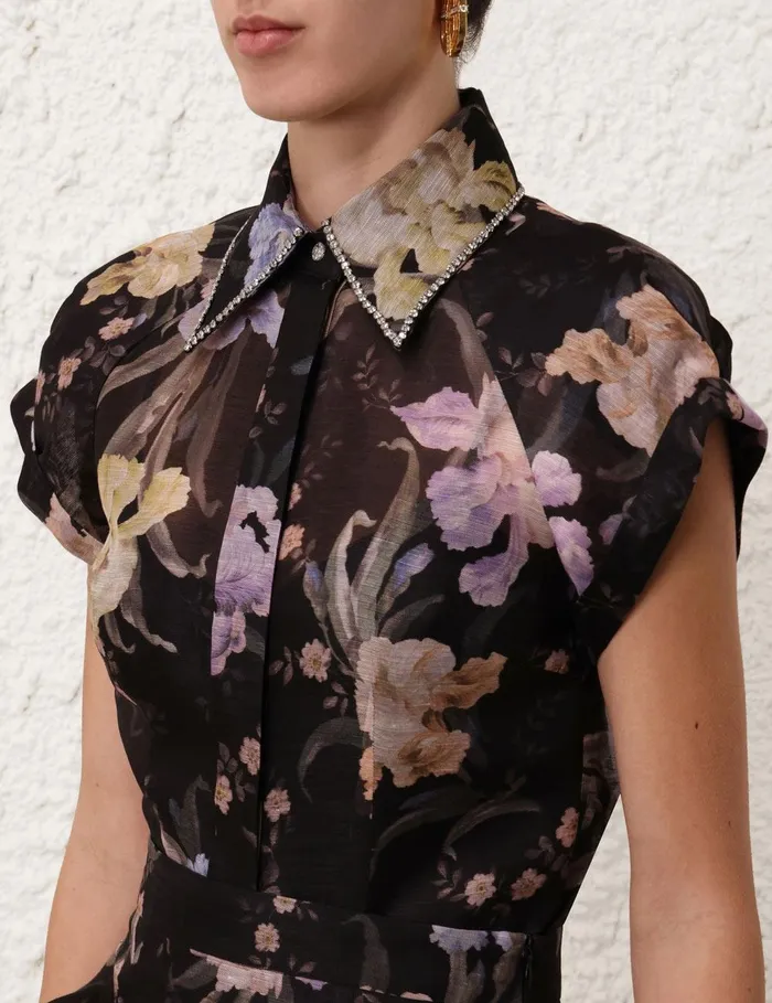 Women Tops Zimmermann Eden Fitted Blouse Iris Sherbet
