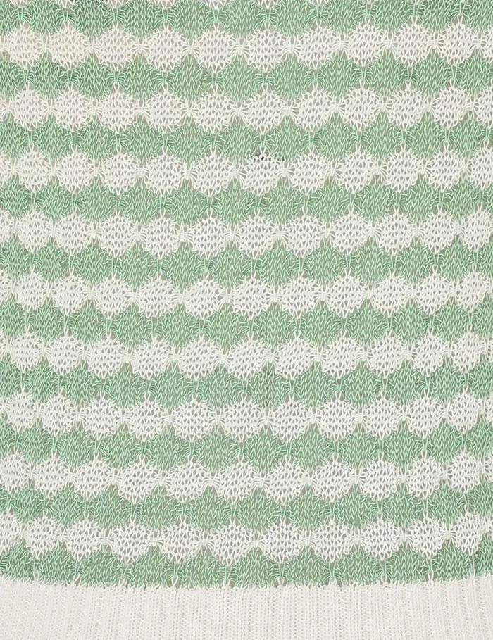 Women Tops Zimmermann Everley Scallop Knit Polo Tee Greencream