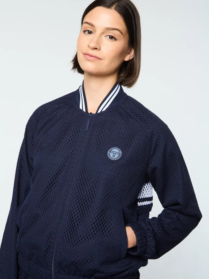 Women Tracksuits Sergio Tacchini Adria Mesh Track Jacket Maritime Blue