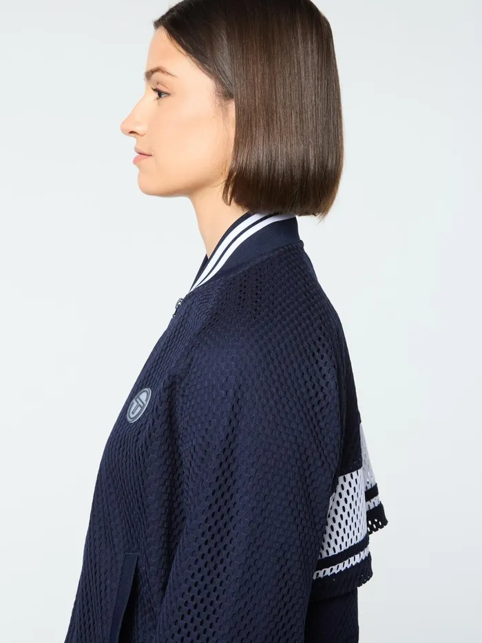 Women Tracksuits Sergio Tacchini Adria Mesh Track Jacket Maritime Blue