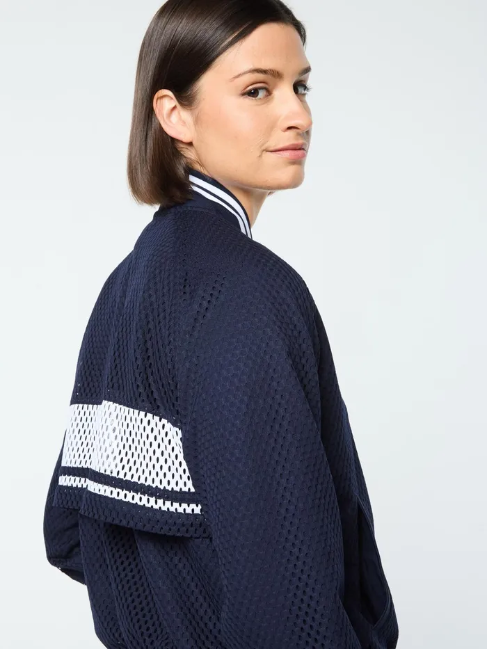 Women Tracksuits Sergio Tacchini Adria Mesh Track Jacket Maritime Blue