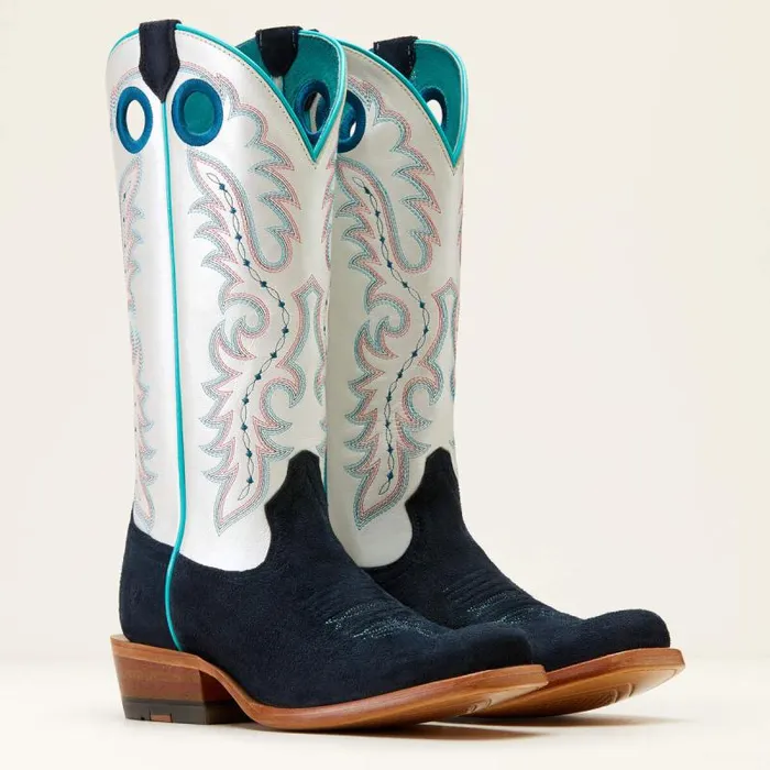 Women Western Boots Ariat Frontier Boon Western Boot Polo Blue Roughout