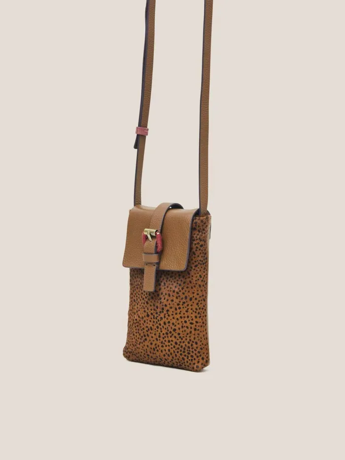Women White Stuff Bags And Purses Clara Buckle Leather Phone Bag Tan Print Women White Stuff Bags And Purses Clara Buckle Leather Phone Bag Tan Print