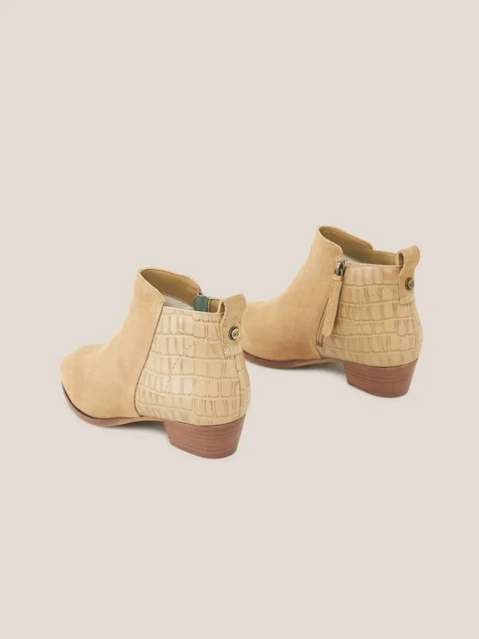 Women White Stuff BOOTS 15 OFF Leather Willow Ankle Boot Natural Print