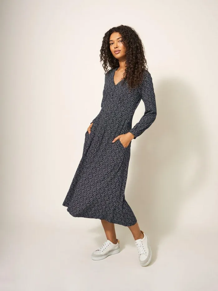 Women White Stuff Dresses Megan Jersey Dress Navy Multi Women White Stuff Dresses Megan Jersey Dress Navy Multi