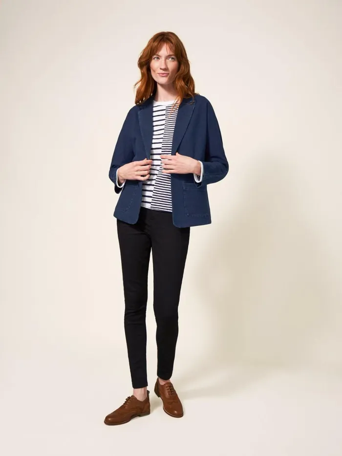 Women White Stuff Jackets And Blazers Daphne Jersey Blazer Dk Denim Women White Stuff Jackets And Blazers Daphne Jersey Blazer Dk Denim