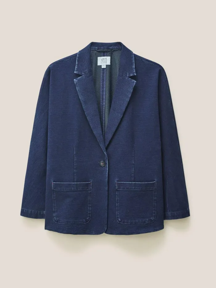 Women White Stuff Jackets And Blazers Daphne Jersey Blazer Dk Denim Women White Stuff Jackets And Blazers Daphne Jersey Blazer Dk Denim