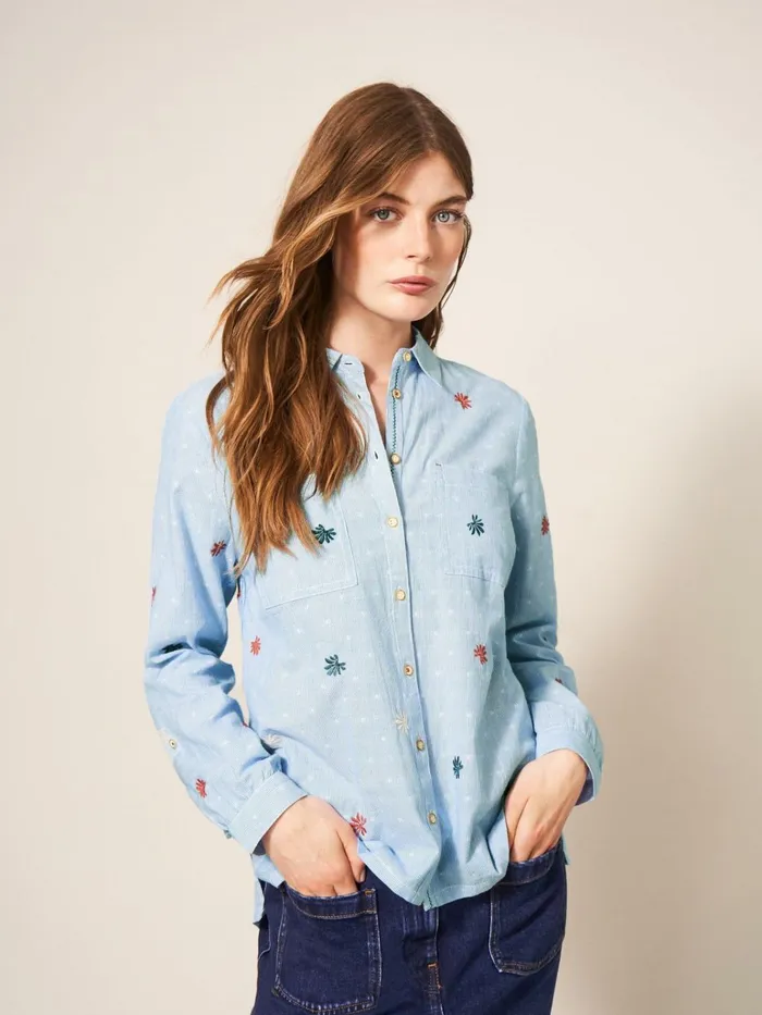 Women White Stuff Shirts Blouses And Tunics Sophie Shirt Blue Multi