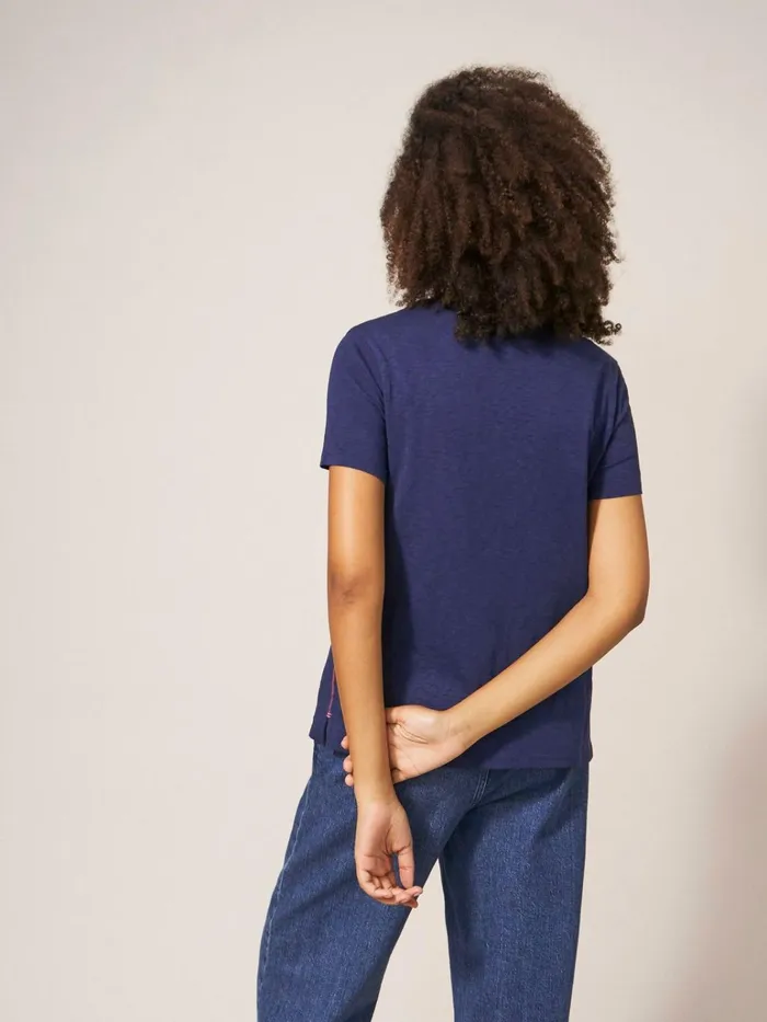 Women White Stuff Tops And Tshirts ABBIE CREW NECK TEE Dark Navy Women White Stuff Tops And Tshirts ABBIE CREW NECK TEE Dark Navy