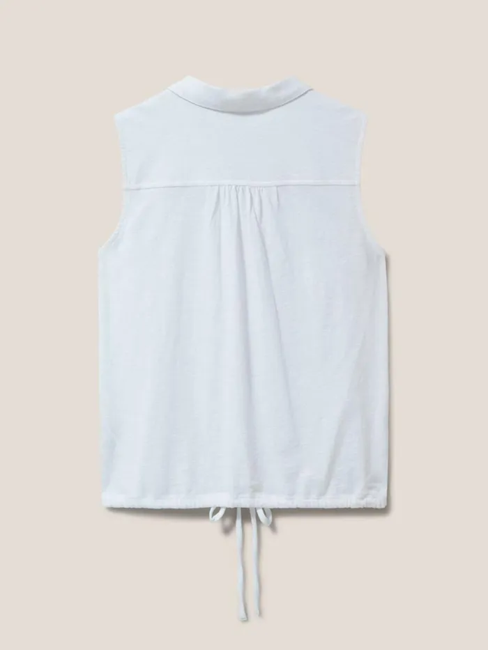 Women White Stuff Tops And Tshirts Flowing Grasses Sleeveless Jersey Shirt Brilliant White Women White Stuff Tops And Tshirts Flowing Grasses Sleeveless Jersey Shirt Brilliant White
