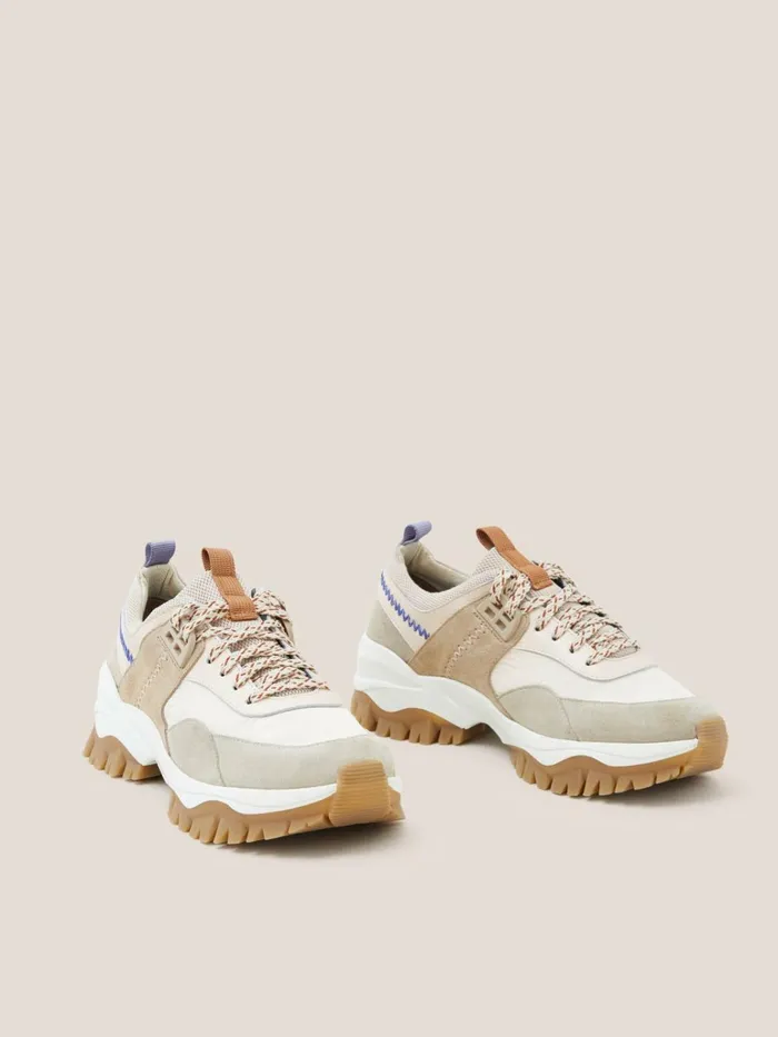 Women White Stuff Trainers Chunky Suede Mix Trainer Grey Multi Women White Stuff Trainers Chunky Suede Mix Trainer Grey Multi