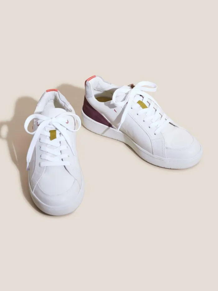 Women White Stuff Trainers Leather Suede Casual Trainer Brilliant White Women White Stuff Trainers Leather Suede Casual Trainer Brilliant White