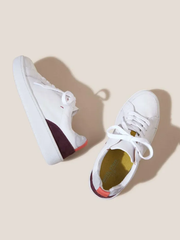 Women White Stuff Trainers Leather Suede Casual Trainer Brilliant White Women White Stuff Trainers Leather Suede Casual Trainer Brilliant White