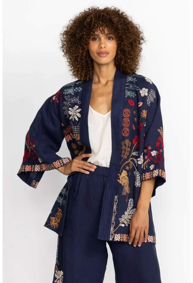 Women Zuzu Linen Kimono Ink Johnny Was Kimonos