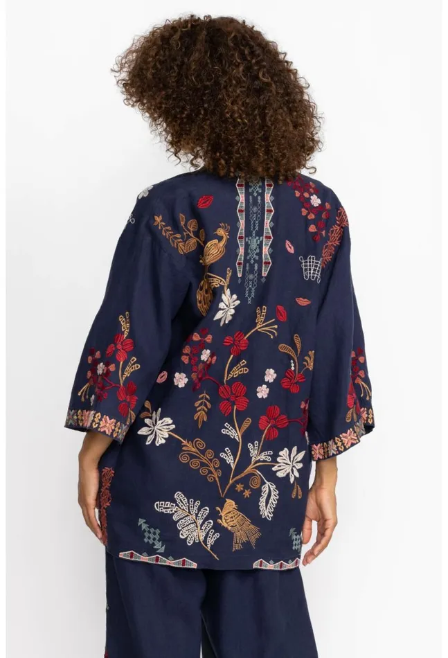 Women Zuzu Linen Kimono Ink Johnny Was Kimonos